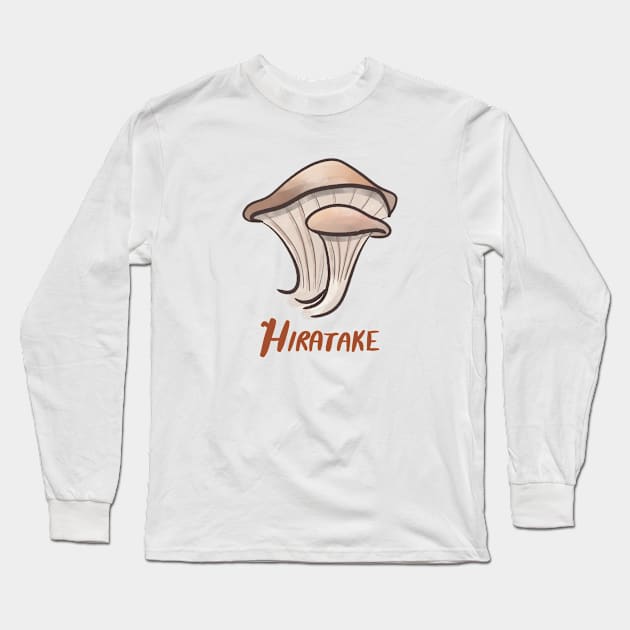 Hiratake Mushrooms Long Sleeve T-Shirt by Kinda Kels